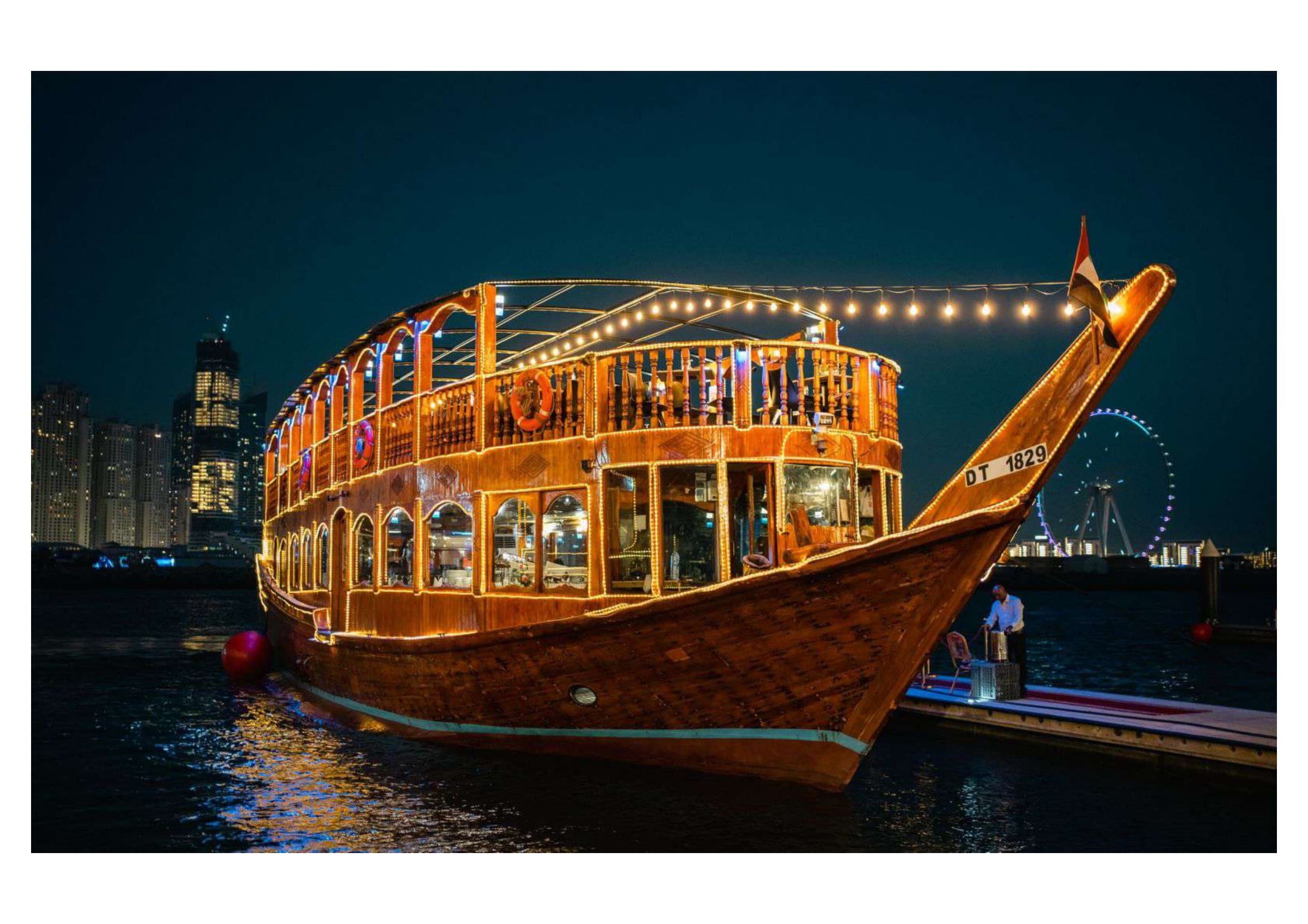 Evening Al Seef Dhow Cruise with Dinner experience in Dubai - Image 1